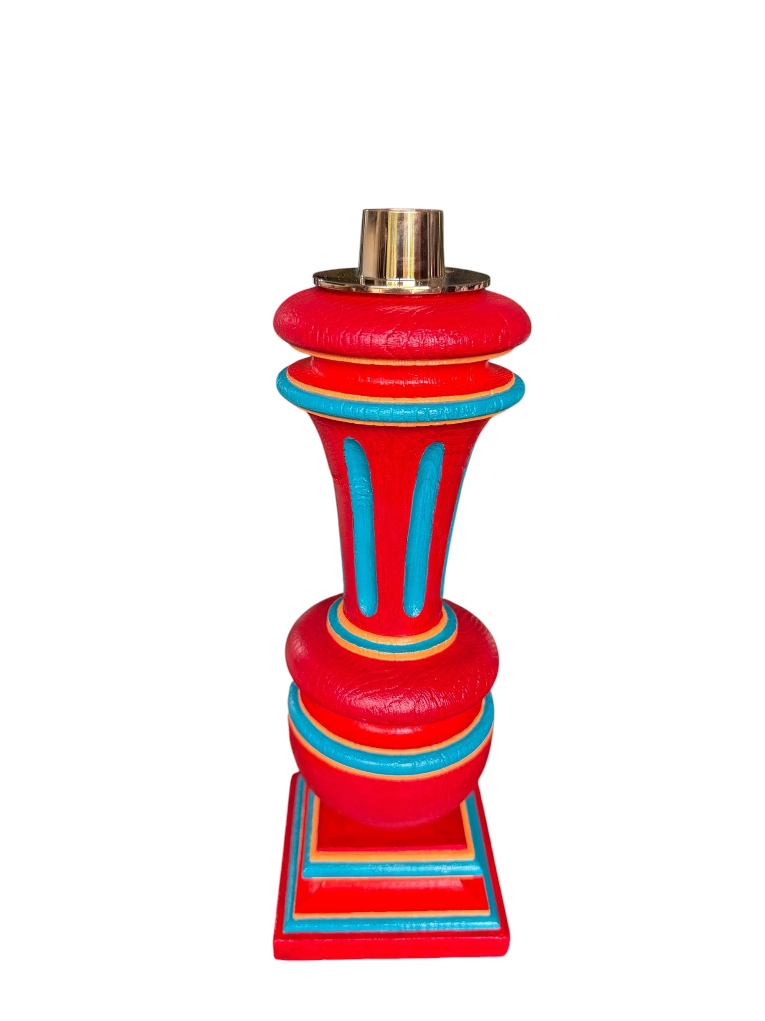 Product Bleu d'orient Bougeoir rayé